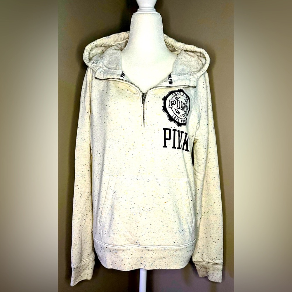 PINK half-zip hoodie